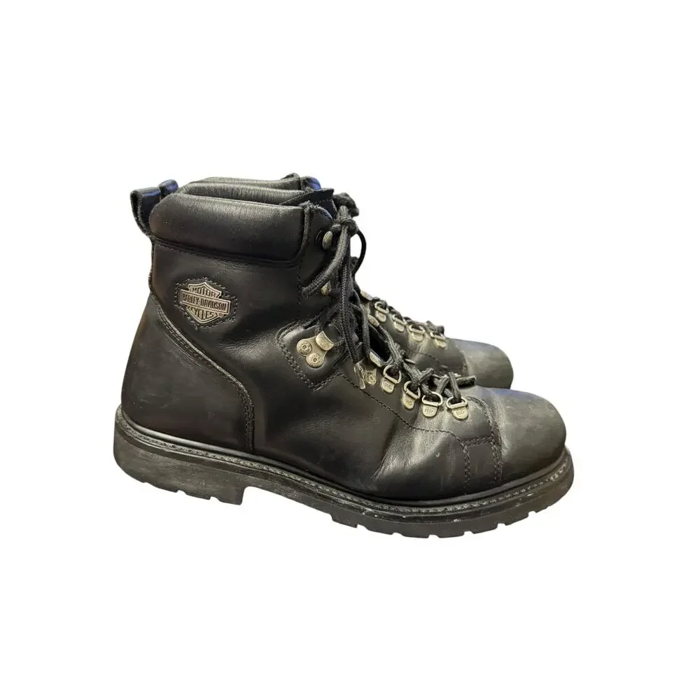 Harley-Davidson Black Leather Motorcycle Boots Men’s 11 Stock 91570